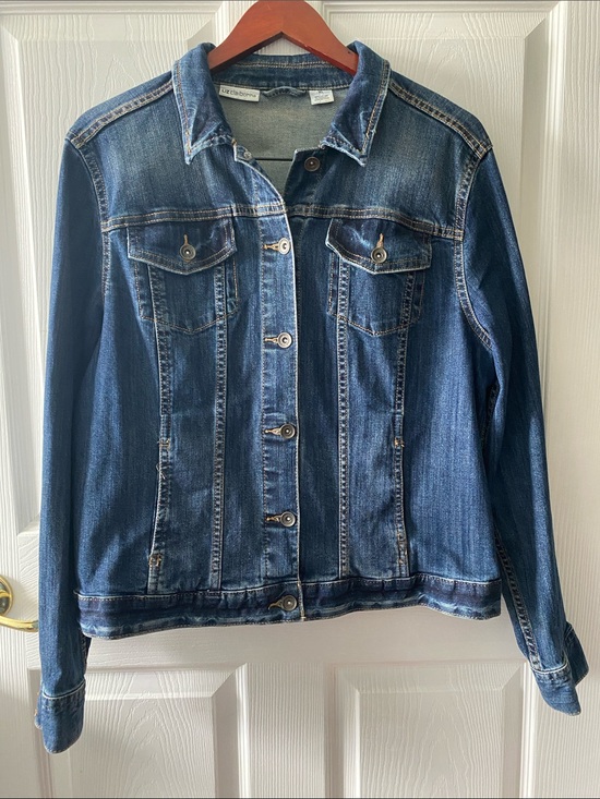 Liz Claiborne Jackets & Blazers - Liz Claiborne Blue Button-Front Denim Jacket XL